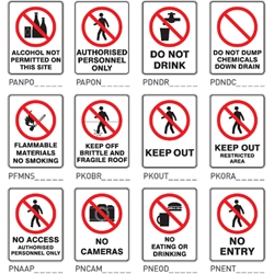 Prohibition Signs