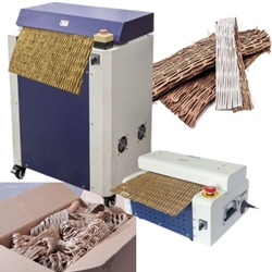 Industrial cardboard shredder void fill machine turning cardboard into eco-friendly packaging material