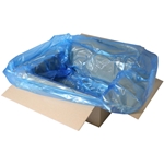 Durable blue carton liner providing protective packaging for clean and safe shipping