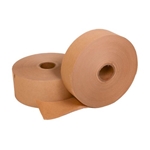Roll of 50mm x 200m brown gummed water activated paper tape for eco-friendly packaging solutions