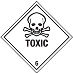 Toxic 6 Dangerous Goods Labels from ABL Distribution Pty Ltd