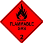 This is an image of Flammable Gas #2 Labels