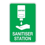 This is an image of Sanitiser Station" 300Mmx225mm" from ABL Distribution Pty Ltd