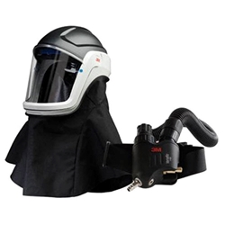 This is an image of Versalfo 406E Supplied Air Helmet w/ Neck Shroud Kit