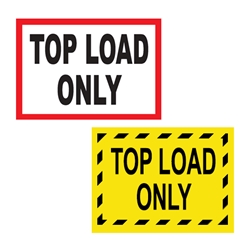 'Top Load Only' Printed Labels from ABL Distribution