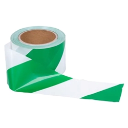 Green/White Non Adhesive Barricade Tape from ABL Distribution