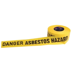 'Danger Asbestos Hazard' Non Adhesive Barricade Tape from ABL Distribution