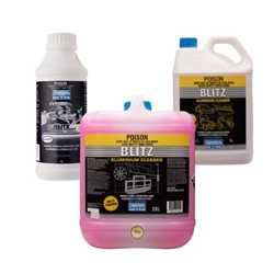 Click here to view larger image Chemtech Blitz Aluminium Cleaner bottle – concentrated acid-etch cleaner for aluminium and stainless steel surfaces