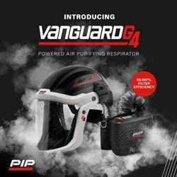 PIP Vanguard G4 PAPR Kit with Helmet, Blower Unit, Battery, and P3 Filter for Industrial Respiratory Protection