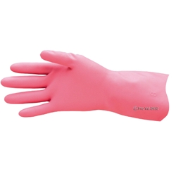 Pink Rubber Gloves Silver Lined