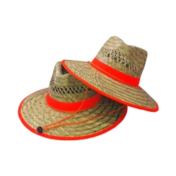 Straw Hat With Orange Band