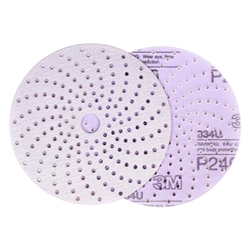 This is an image of 3M Hookit Purple Paper Discs to be used with 3M Orbital Sanders from ABL Distribution Pty Ltd