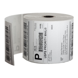 Plain white labels for thermal direct printers from ABL Distribution Pty Ltd