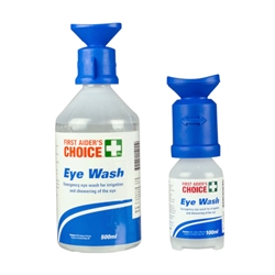 This is an image of Eye shower packs available in 100ml and 500ml bottles from ABL Distribution Pty Ltd