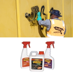 This is an image of Graffiti off removes graffiti from unprotected surfaces such as brick, cement render, timber fences and stone. Purchase online from ABL Distribution Pty Ltd