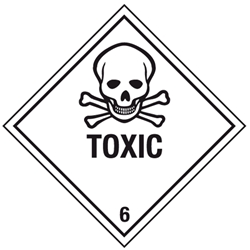 Toxic 6 Dangerous Goods Labels from ABL Distribution Pty Ltd