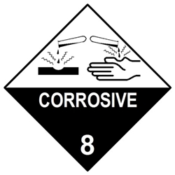 Corrosives #8 Labels from ABL Distribution Pty Ltd