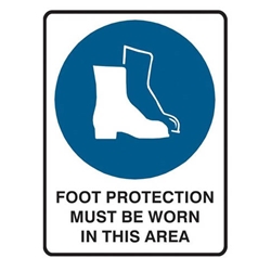 This is an image of Foot Protection Must Be Worn Sign from ABL Distribution Pty Ltd