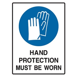 This is an image of Hand Protection Must Be Worn