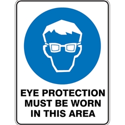 Eye Protection Must Be Worn