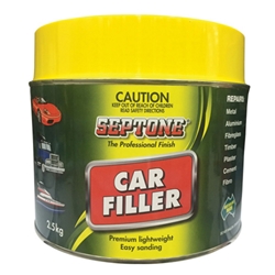 This is an image of Septone car filler lightweight body filler for trade or handyman use from ABL Distribution Pty Ltd