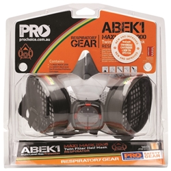 ProChoice Assembled Half Mask with ABEK1 Cartridge Filters from ABL Distribution.