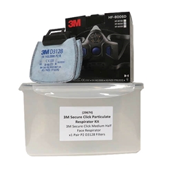 This is an image of 3M Secureclick Particulate Respirator Kit  from ABL Distribution Pty Ltd