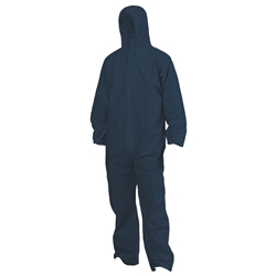 This is an image of BarrierTech Blue Coveralls from ABL Distribution Pty Ltd