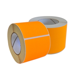 This Is An Image OF Plain Fluoro Orange Labels from ABL Distribution Pty Ltd