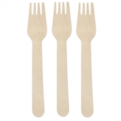 Disposable Wooden Forks from ABL Distribution