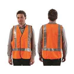 This Is An Image Of Fluoro Reflective Safety Vests from ABL Distribution Pty Ltd